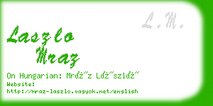 laszlo mraz business card